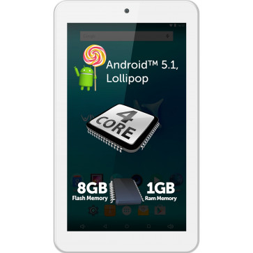 Tableta ALLVIEW Viva C701, Wi-Fi, Quad Core Cortex A7 1.2GHz, 8GB, 1GB, Android 5.1 Lollipop, alb