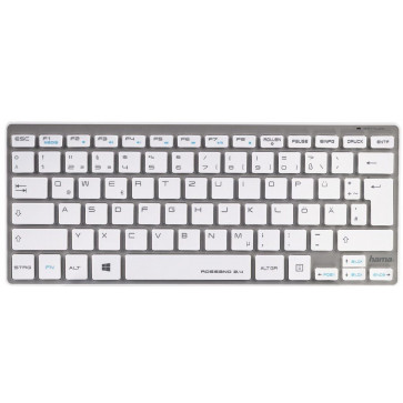 Tastatura Wireless, USB, alb-argintiu, HAMA Rossano 2.4