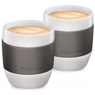 Set cati Espresso, portelan, 40ml, 2 cani/set, gri, TCHIBO Cafissimo MINI