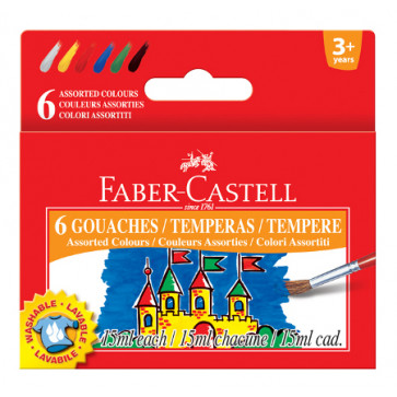 Guase 6 culori/set, FABER CASTELL