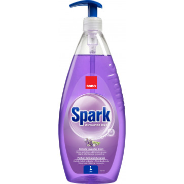 Detergent lichid pentru vase, 1L, SANO Spark Lavanda