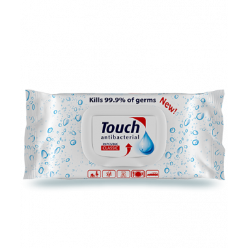 Servetele umede antibacteriene, 70 bucati/pachet, Touch antibacterial-1