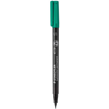 ST313S-5_Marker permanent, 0.4mm, verde, STAEDTLER Lumocolor-1