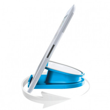 Suport rotativ pentru iPad/tableta PC, iPhone/smartphone, albastru, LEITZ Complete WOW 