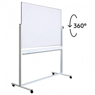 Tabla magnetica - whiteboard, doua suprafete, mobila, rotativa, 120 x 90cm, OPTIMA