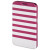 Husa Flip Cover pentru Samsung S6, HAMA Stripes Booklet, Magenta/White