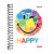 Caiet cu spira, 10 x 14cm, 200 file, HERLITZ Smiley World Rainbow