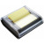 Dispenser din plastic pt. Z-Notes + 1 notes autoadeziv, 75 x 75mm, 50 file/set, galben pastel, INFO NOTES Z-Notes