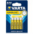 Baterii AAA, zinc-carbon, 4 bucati, VARTA Super Life