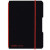 Caiet A6, 40 file, dictando, coperta neagra, elastic rosu, HERLITZ My.Book Flex