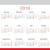 Calendar 2018, de birou, 12 file + coperta, 21.3 x 14.5cm, CARO Rosu