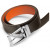 Curea maro/portocaliu, din piele de bovina, FEDON Belts Cint-Double-U12