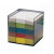 Cub din hartie color, cu suport, 9 x 9cm, 80 g/mp, 750 file/set