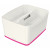 Cutie pentru depozitare, cu capac, mare(A4), alb/roz, LEITZ MyBox