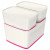 Cutie pentru depozitare, cu capac, mare(A4), alb/roz, LEITZ MyBox