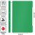 Dosar din plastic, cu sina si perforatii, verde, NOKI_NK482004-1