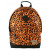 Rucsac, vintage, motiv leopard, portocaliu, PIGNA School Friendly Oxigen Canvas