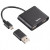 Hub USB 2.0, 2 porturi, OTG, negru, HAMA 