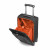 Troller, portocaliu/gri, din piele de bovina si nylon, FEDON Travel Web Trolley-S