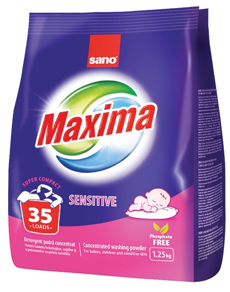 Detergent rufe, automat, 1.25 Kg, SANO Maxima Sensitive