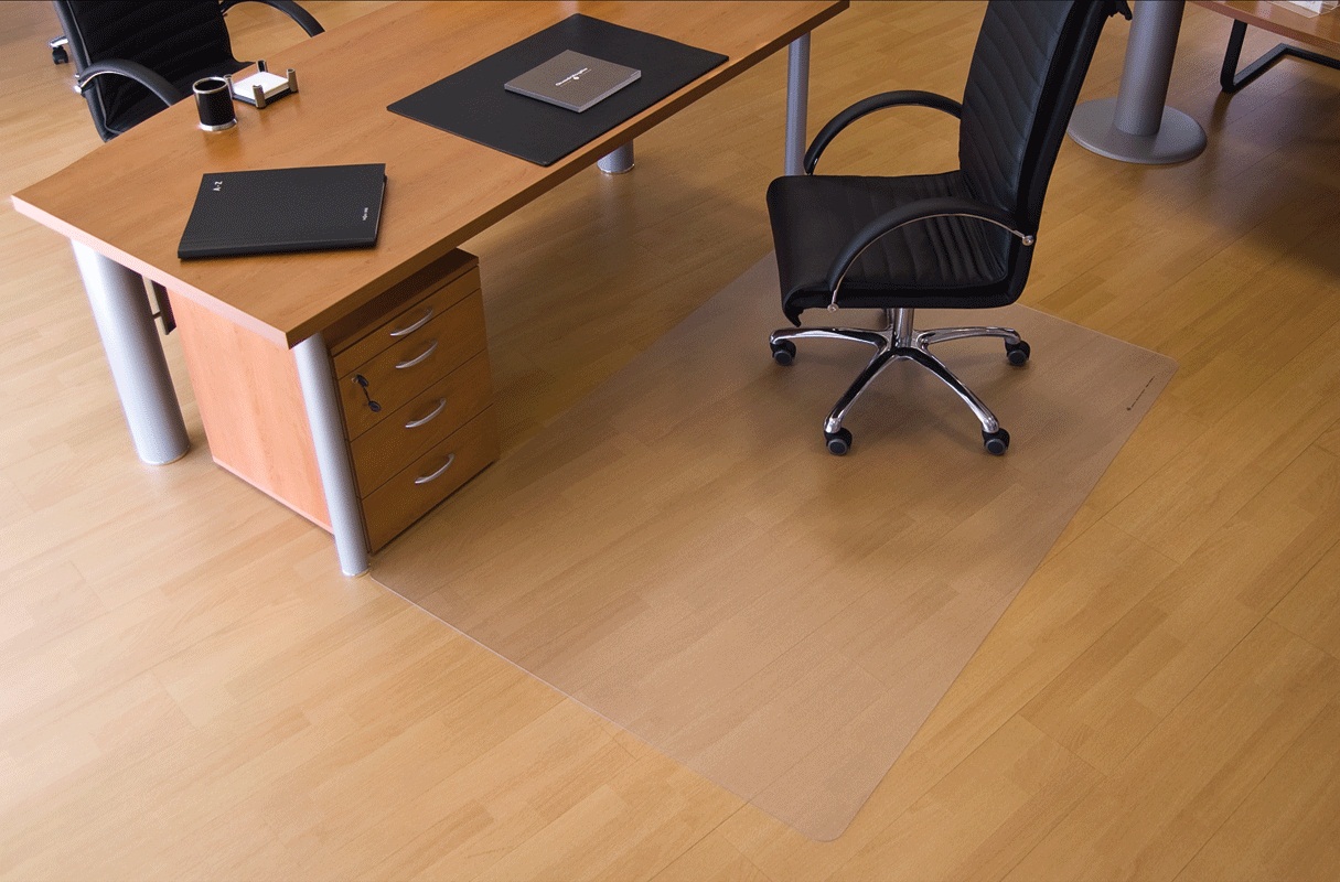 Protectie podea pentru suprafete dure, forma O, 240 x 120cm, RS OFFICE EcoGrip