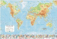 Harta plastifiata Lumea fizica 70 x 50cm AMCO PRESS