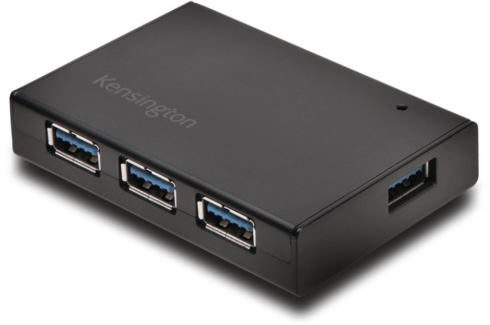 Hub USB 3.0, 4 porturi, incarcator, KENSINGTON UH4000C
