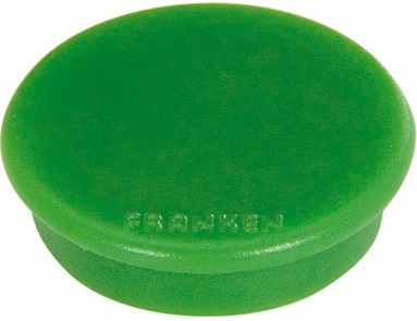 Magnet rotund, verde, 10 buc/set, 24mm, FRANKEN Tacking