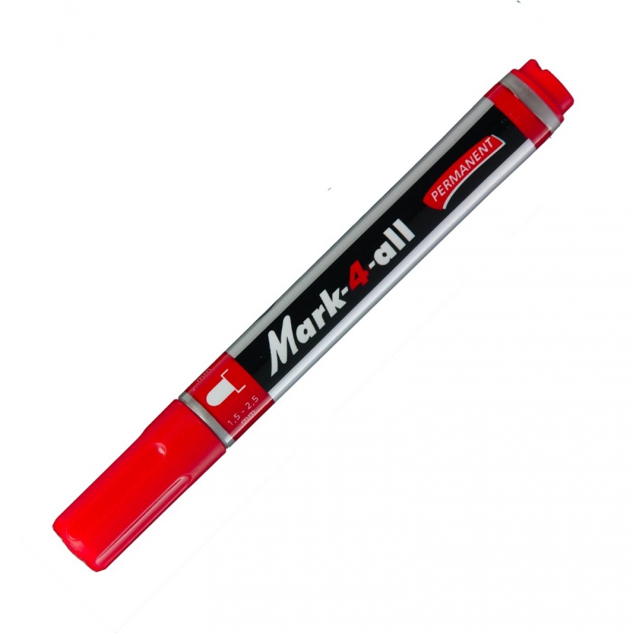 Marker permanent, 1.5-2.5mm, rosu, STABILO Mark-4-all 651-40