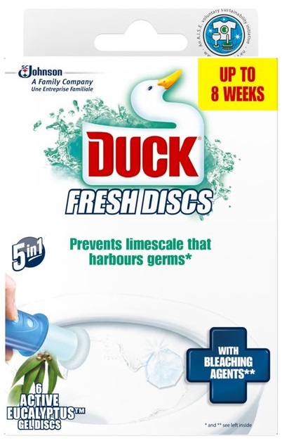 Odorizant WC, gel, 6 discuri, DUCK Fresh Discs Eucalypt