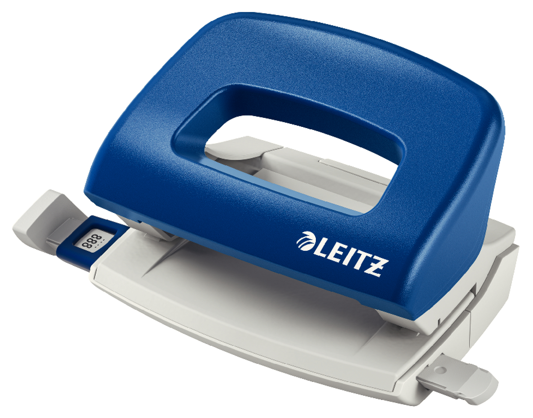 Perforator plastic de birou, pentru maxim 10 coli, albastru, LEITZ 5058 NeXXt Series