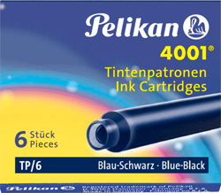 Cartuse cu cerneala TP/6 (mici), albastru inchis, 6 bucati/cutie, PELIKAN 4001
