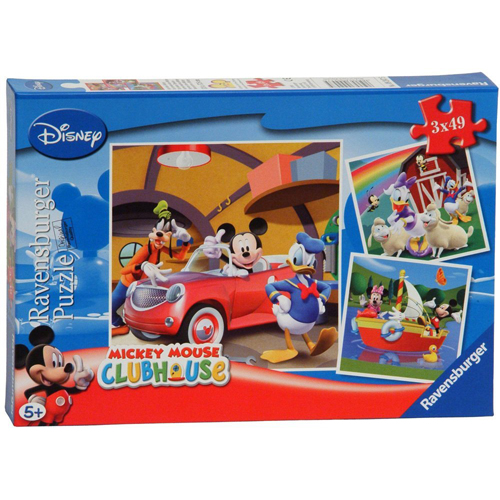 Puzzle clubul Mickey Mouse 3x49 piese RAVENSBURGER