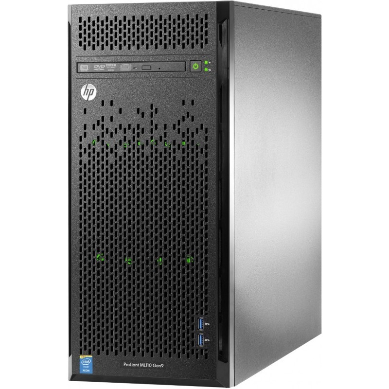 Server HP ProLiant ML110 Gen9 Tower 4.5U, Procesor Intel® Xeon® E5-2603 v4 1.7GHz Broadwell, 8GB RDIMM DDR4, no HDD, Smart Array B140i, LFF 3.5 inch, PSU 350W