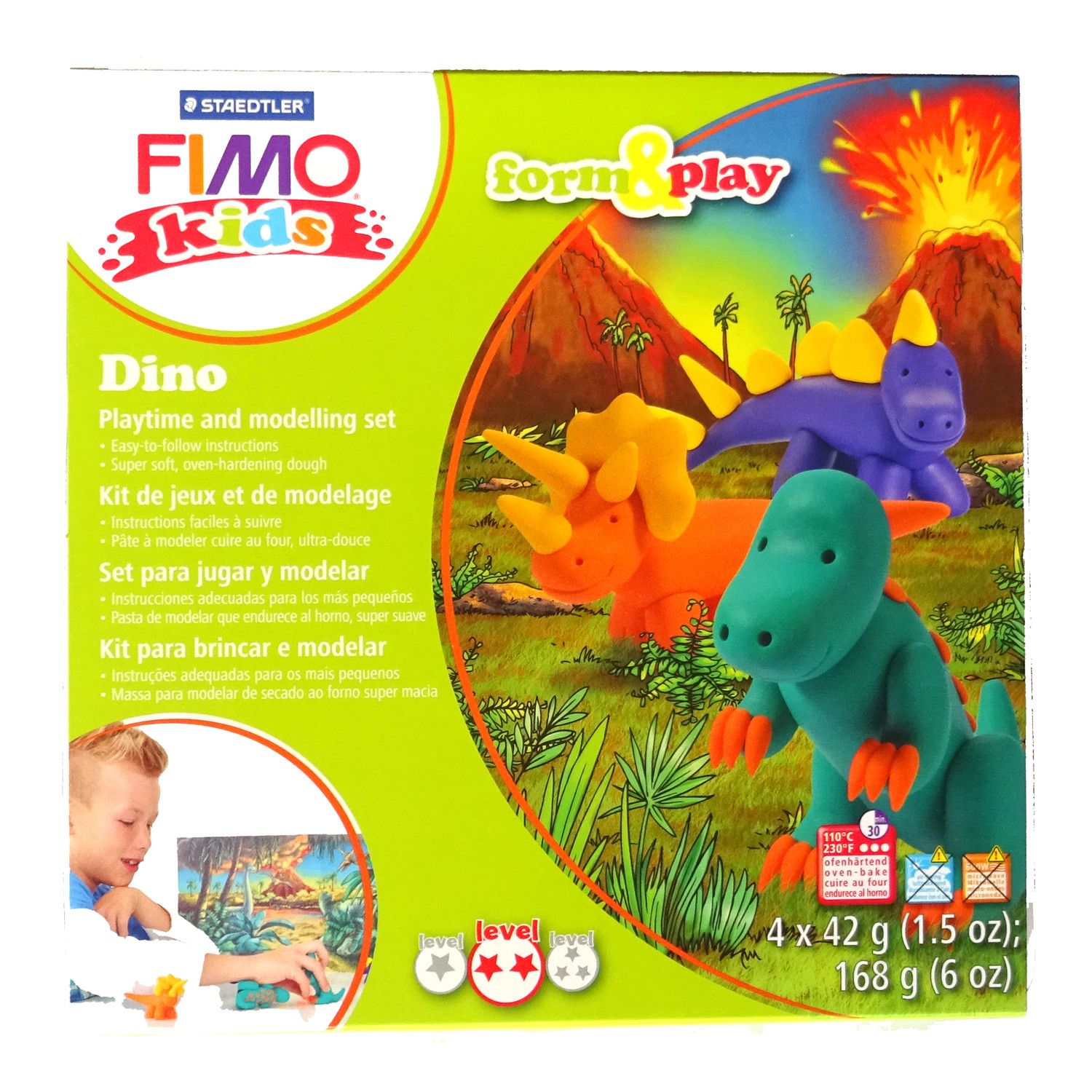 Set modelaj Fimo Kids - Form and Play - Dinos, STAEDTLER