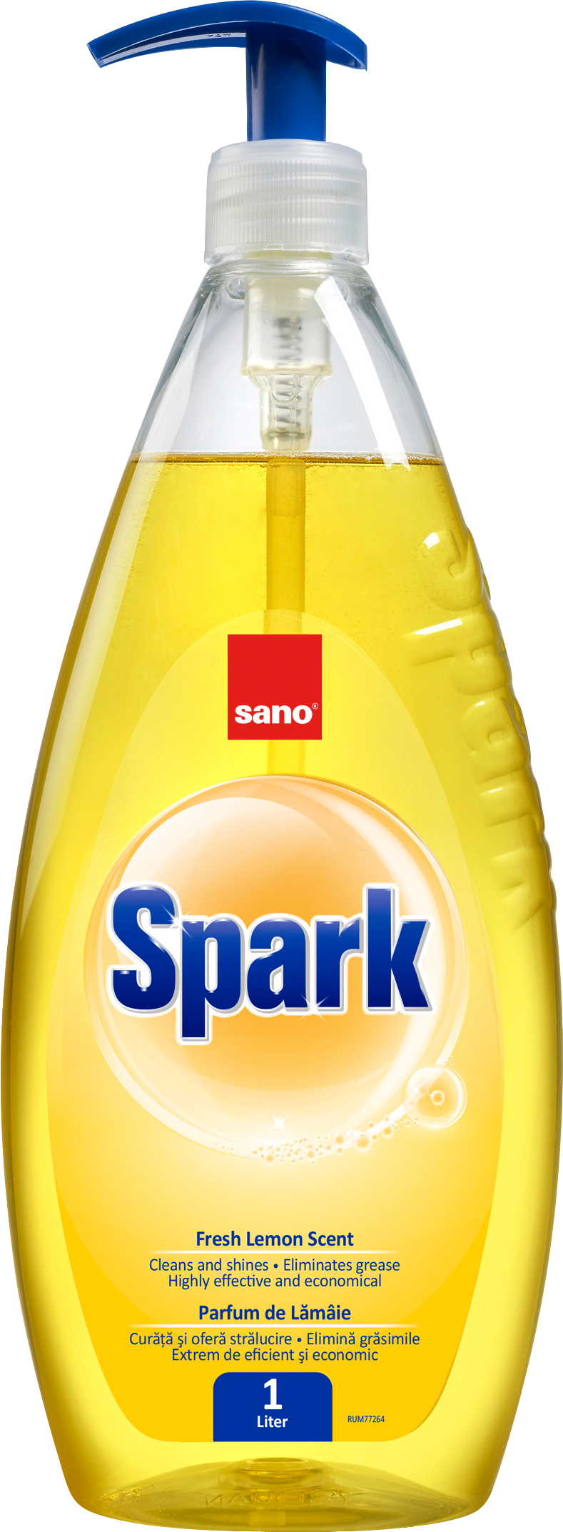 Detergent lichid pentru vase, 1L, SANO Spark Lamaie