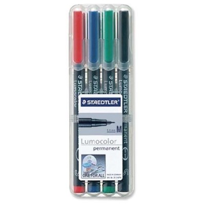 Set marker non-permanent 0.8-1mm, 4 culori/set, STAEDTLER Lumocolor